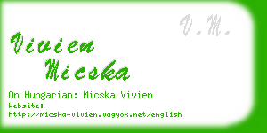 vivien micska business card